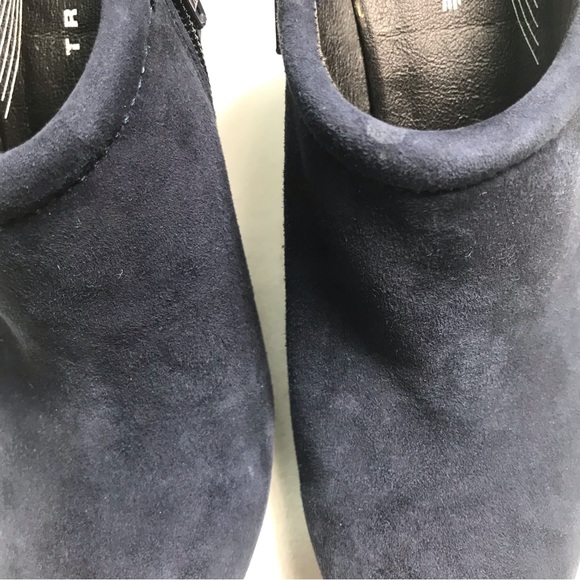 TROUVÉ | Blue Suede Platform Wedge Booties Size 7M - Picture 9 of 9